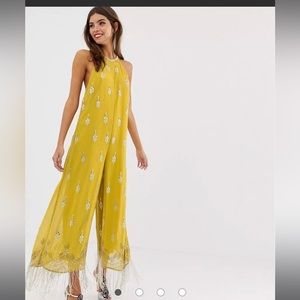 ASOS EDITION crystal embellished strappy back jumpsuit